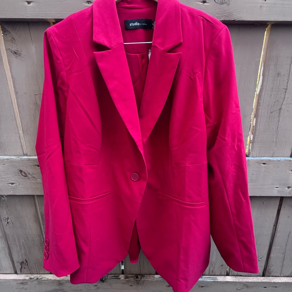 torrid Red Single-Button Tailored Blazer NWT - image 3